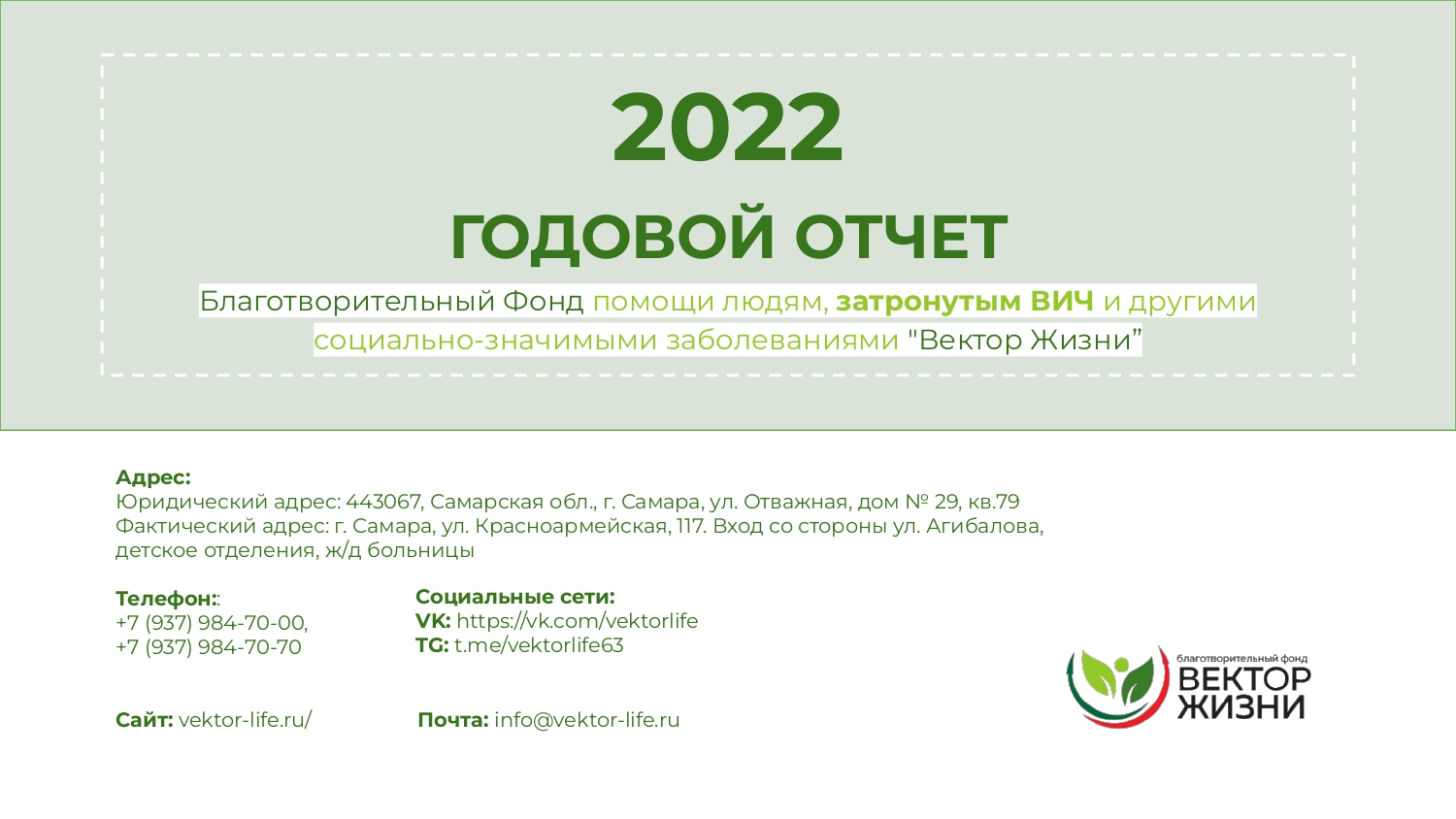 Публичный отчет 2022 - Благотворительный фонд 